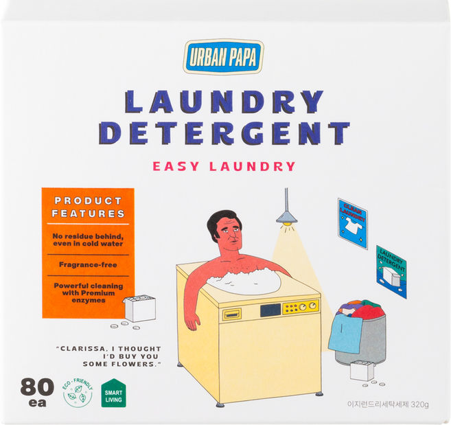 어반파파 이지런드리 세탁세제 (타블릿형), 4g, 80개