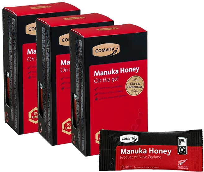 [본사정품] 콤비타 UMF10+ 마누카 꿀스틱 사셰 7입 x 3박스 (3주일분), 70g - 쿠팡