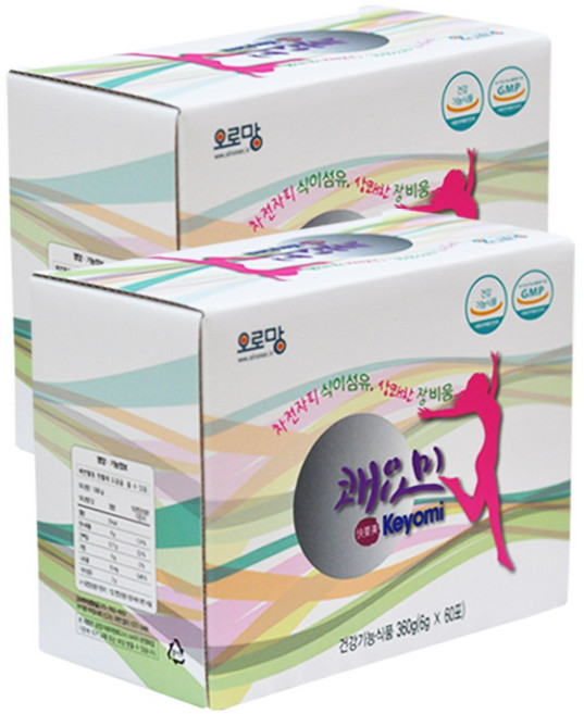 오로망 식이섬유 상쾌한 장비움 발효식품 쾌요미, 360g, 2개