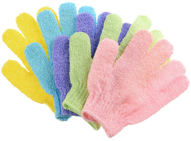 아띠꼴로 손가락 때장갑 때타올 때수건 때밀이 장갑 10개1세트, 그린, 1세트, 10개입