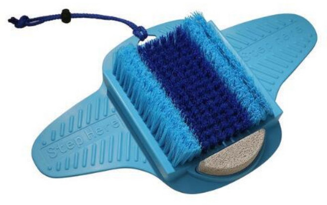파인더룸 각질제거 발세척 풋 브러쉬 매트, 블루, 1개, 1개입