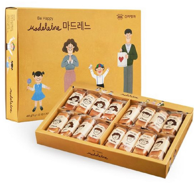 신라명과 마드레느(대) 택배발송 생산 선물용쇼핑백, 480g, 1개