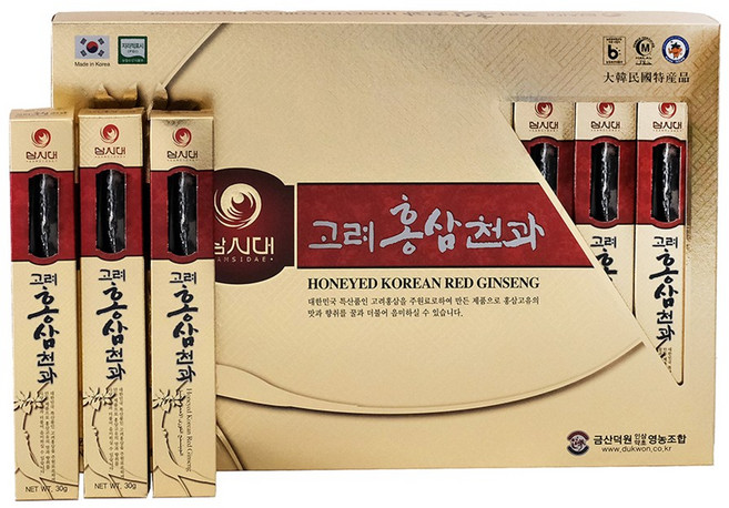삼시대 고려 홍삼 천과 선물세트 300g (30gX10개), 1박스