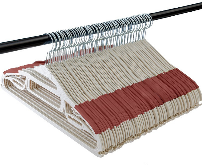 아임홈리빙 논슬립 회전형 지니 상의 옷걸이, 레드, 30개