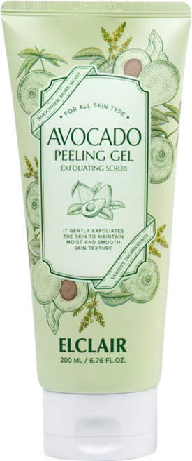 엘클레어 저자극 필링젤 얼굴 각질제거 바디 때필링 200ml 아보카도 1개
