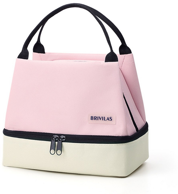 르메이어 2단 보냉 유모차 가방 보온 이유식 도시락가방, 핑크