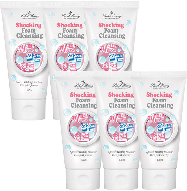 [라벨영]쇼킹폼클렌징 오리지널 6개, 100ml