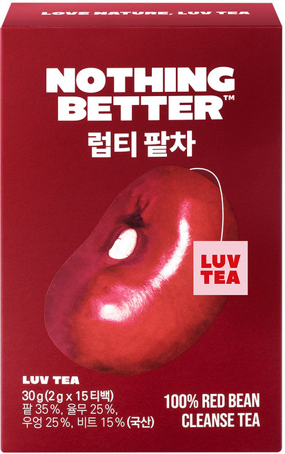 럽티 팥차 티백, 2g, 15개입, 4개