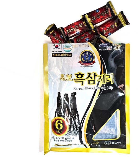 6년근 고려흑삼제리 Korean Black Ginseng Jelly, 2개, 200g
