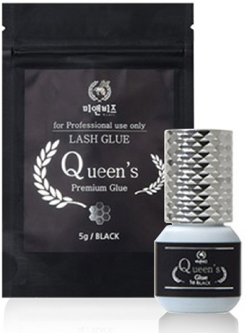 미앤비즈 퀸즈 글루 5g 속눈썹연장글루 속눈썹재료 속눈썹연장, BLACK, 1개