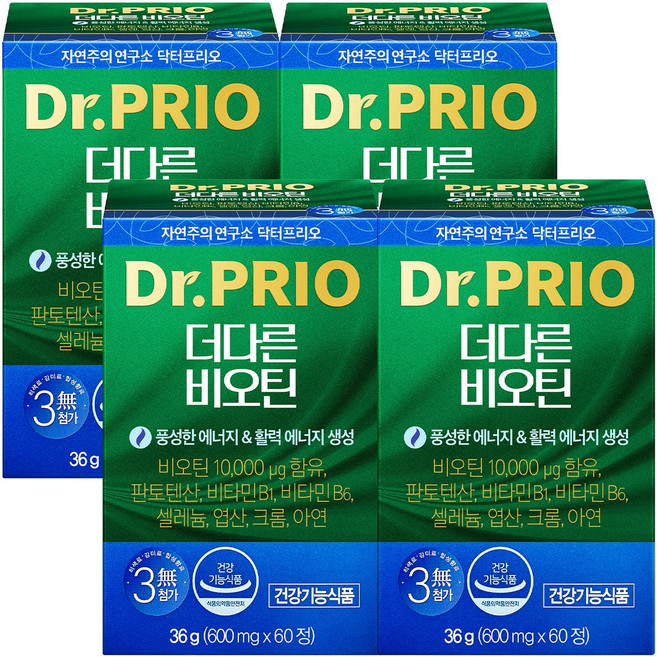 닥터프리오 풍성한 고함량 비오틴 10000, 60정, 4개