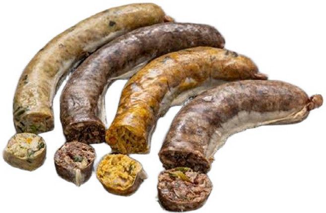 옛맛시골아주매 모듬순대 찹쌀 고기 야채(매운맛) 김치 4가지 맛을 한번에 500g, 1개