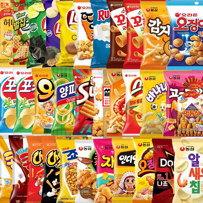 가나슈 대용량 종합 과자 간식 세트 33종 G46 허니버터칩 맛동산 새우깡 포카칩 스윙칩 오징어땅콩 치토스 쌀로별 꼬깔콘, 1개