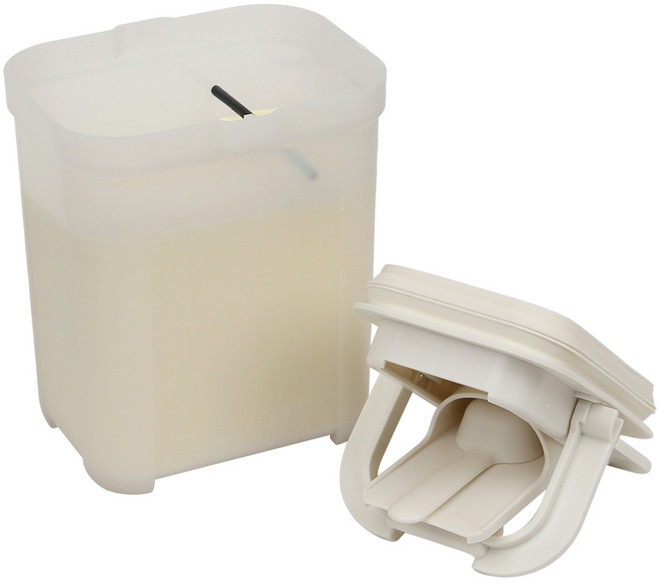 시노글라스 파우더 밀가루 분유 원터치 밀폐용기(전자레인지/식기세척기 사용가능/BPA FREE), 1개, 크림화이트, 1500ml