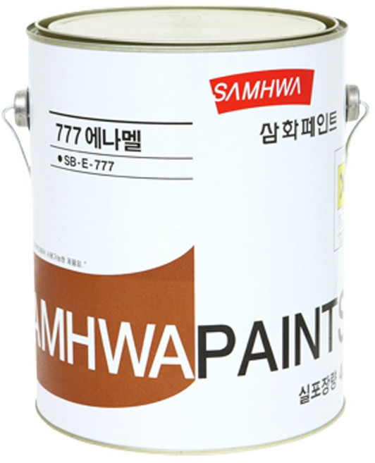 삼화페인트 유성페인트 목재/철재용 777에나멜, 흑색 반광, 1L, 1개