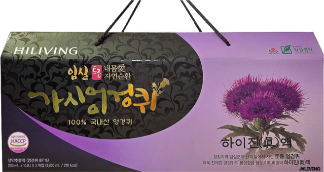 하이리빙 하이진액 (30포x1박스) 임실 가시엉겅퀴 100% 생약추출물, 100ml, 60개