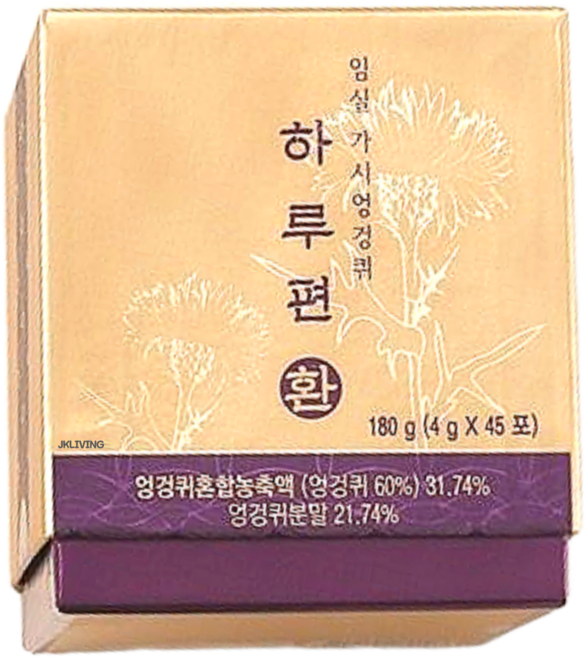 [JKLIVING] 임실가시엉겅퀴 하루편환 ( 4g x 45포 ) - 100% 국내산 엉겅퀴와 헛개나무 백출 울금, 1개