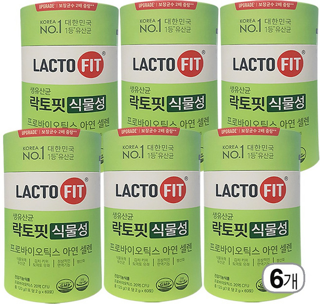 종근당 건강 락토핏 생유산균 그린, 6개, 120g