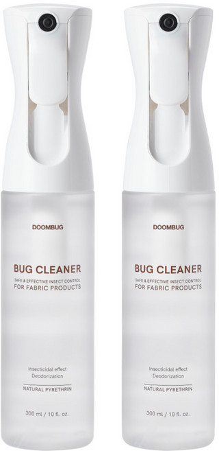 [더블세트] 버그크리너 피레트린 300ml 2개 살충제 집먼지진드기 빈대 베드버그 퇴치제 침대 이불 스프레이 매트리스 패브릭케어 스프레이