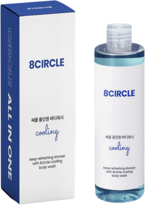 에잇써클 올인원 바디워시 쿨링 약산성 퍼퓸 스포츠 헬스 캠핑 여행용 군대 필수품, 1개, 200ml