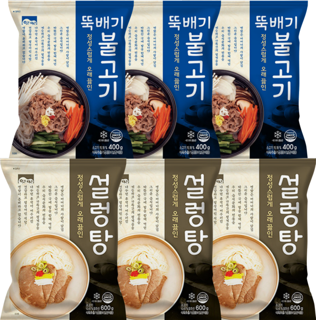 고향식품 옛맛 뚝배기불고기 400g&설렁탕 600g 반반 세트 여섯팩 (각3), 1세트, 3kg