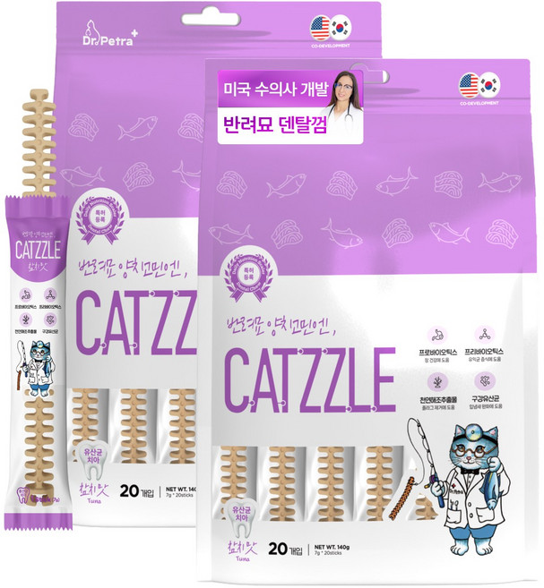 닥터페트라 캣즐 껌, 참치맛, 140g, 2개
