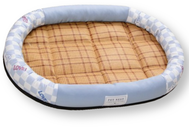 루다앙 강아지 쿨매트 방석 쿠션 애견 고양이 쿨방석 반려견 라탄, 블루, 1개