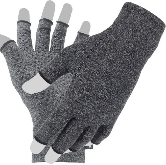 지원군몰 G.R.S 손가락 압박장갑 손마디 관절염 통증 완화 반장갑, 1개