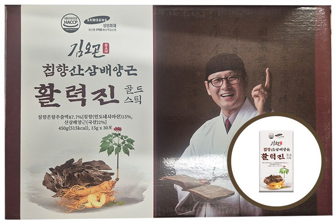 김오곤 침향 산삼배양근 활력진 골드스틱 40개 (1개당 15g), 15g