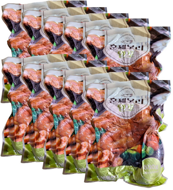 해선정 훈제오리 통오리 완포 800g 10팩 묶음, 10개