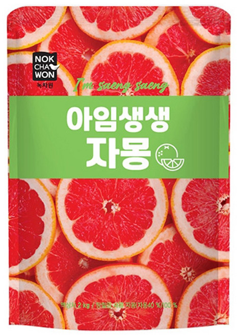 녹차원 아임생생 자몽슬라이스, 2개, 2kg
