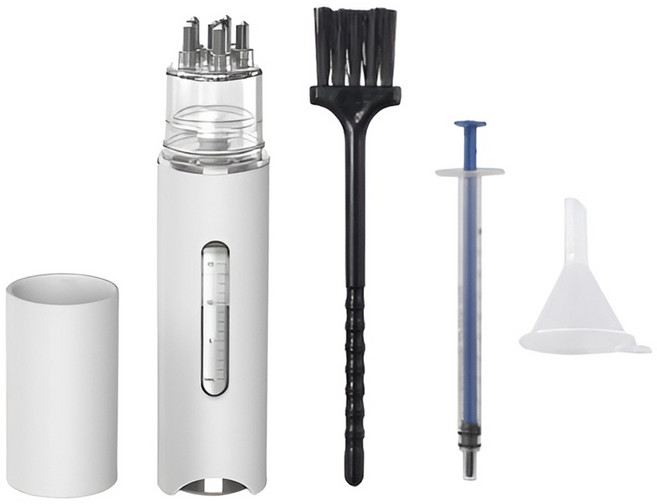 투데이리빙 원터치 두피 관리 헤어 도포기 토닉 앰플 영양제 단백질 모발 도포 케어 마사지기 머리 뿌리 셀프 마사지 관리기, R98120W, 화이트, 1개