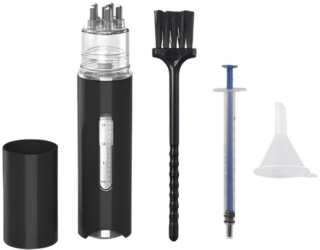 투데이리빙 원터치 두피 관리 헤어 도포기 토닉 앰플 영양제 단백질 모발 도포 케어 마사지기 머리 뿌리 셀프 마사지 관리기, R98120B, 블랙, 1개