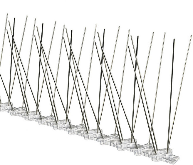 투데이리빙 12개 세트 설치 편한 테이프 부착형 버드 스파이크 비둘기 퇴치 에어컨 실외기 베란다 난간 조류 가드 새퇴치 용품 R98063S(테이프부착형, 1세트