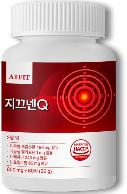 지끄넨큐 긴장완화 스트레스 두통 편두통 신경안정 영양제, 1개, 60정 - 쿠팡