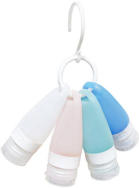 카마모 여행용 실리콘 공병 60ml 4개 세트 헬스장 수영장 샴푸 화장품 소분 용기