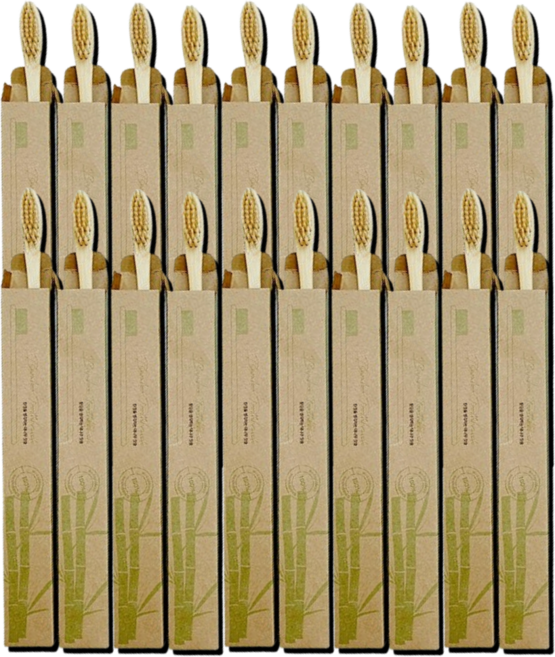 10+10 대나무 칫솔 KC인증 제로웨이스트, 20개, 1개입