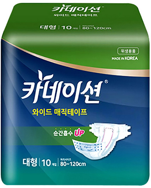 카네이션 겉기저귀 매직테이프 실속형 80매 w1, 8개, 10개입