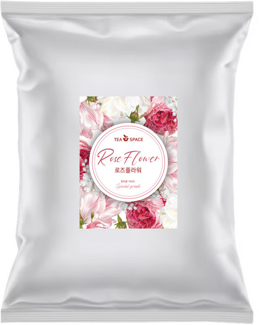 [티스페이스] 프리미엄 로즈플라워 대용량 1kg 카페용 업소용, 1개입, 1개