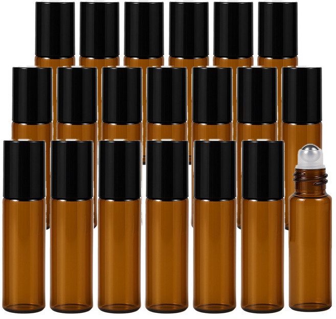 27리빙 부드럽게 발리는 롤온 향수 공병+롤온 따개 포함, 블랙캡 5ml, 20개