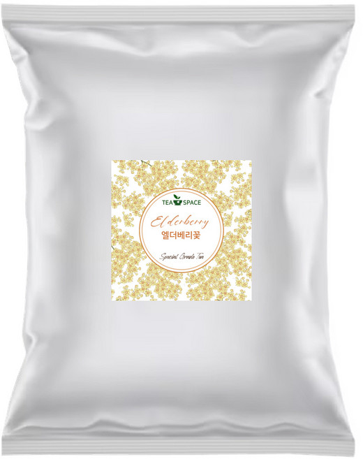 [티스페이스] 프리미엄 엘더베리꽃차 대용량 1kg 카페용 업소용, 1개, 1개입