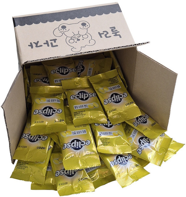 [놀러과자] 이클립스 쿨링 소프트캔디 레몬민트향 대용량 개별포장, 15g, 40개
