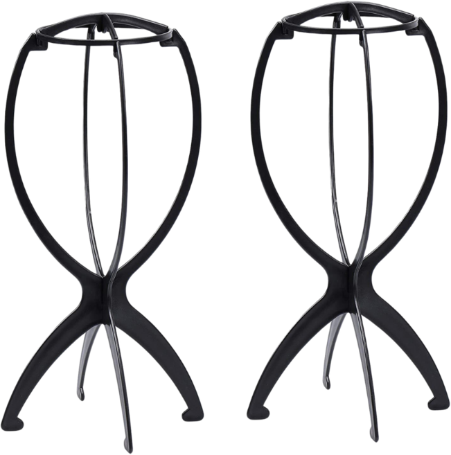 그린리빙 가발 진열대 거치대 스탠드, 2개, 블랙