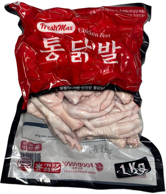 프레쉬맥스 닭발 원료 통닭발 1Kg, 1개