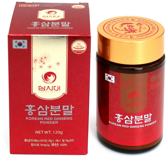 [삼시대] 홍삼분말 120g (100% 순수 홍삼), 1개