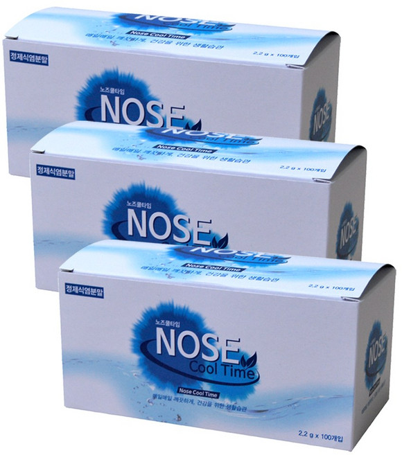노즈쿨타임 정제식염분말 총300포 식염수, 300개