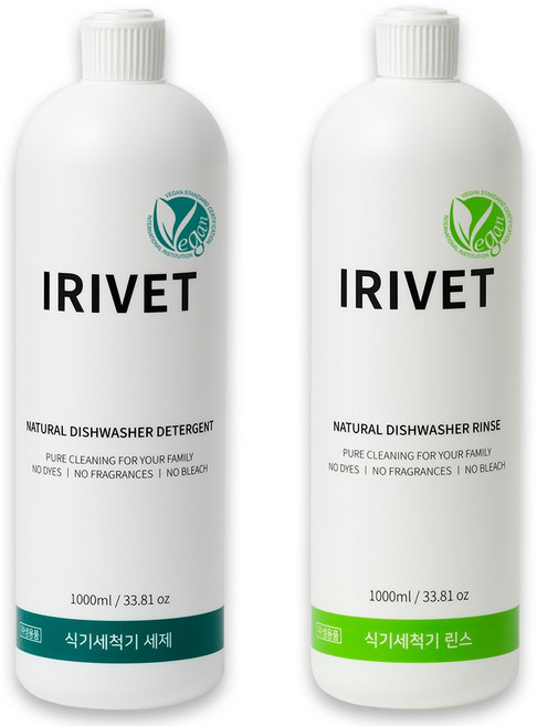 아이리벳 식기세척기 액체 세제 + 식기세척기 린스 세트, 1L, 1세트