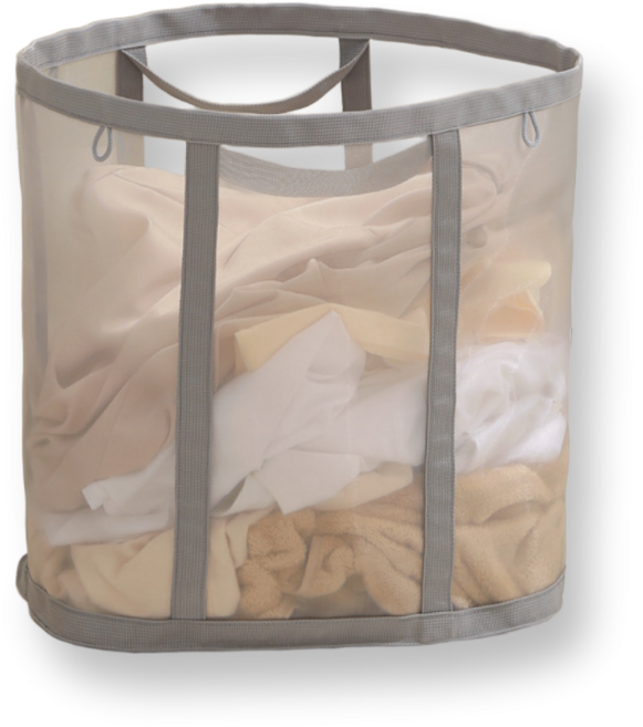 코코로이 틈새걸이 메쉬 접이식 대용량 빨래바구니, 그레이