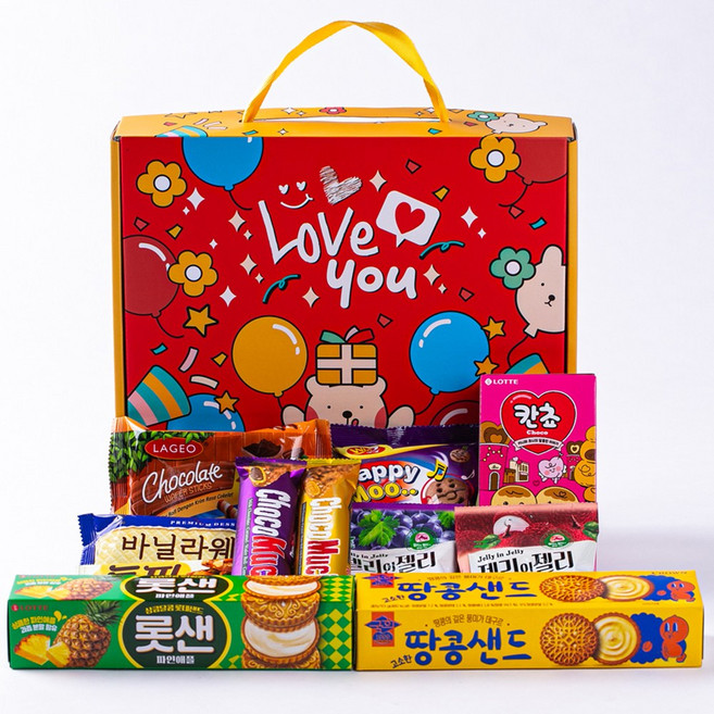 손잡이 러브유 과자 종합선물세트, 11박스, 11종