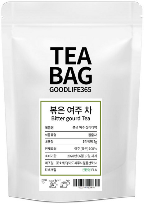 굿라이프365 볶은 여주 삼각티백 100개입 개당 2g, 1개